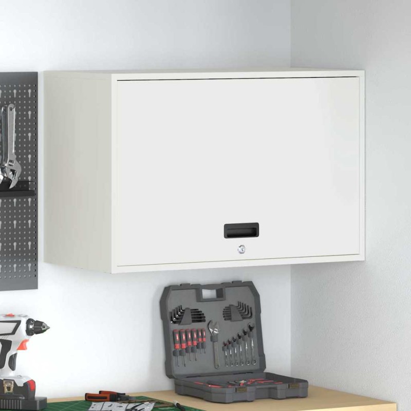 vidaXL Ντουλάπι τοίχου για γκαράζ Λευκό 80 x 40 x 53 εκ
