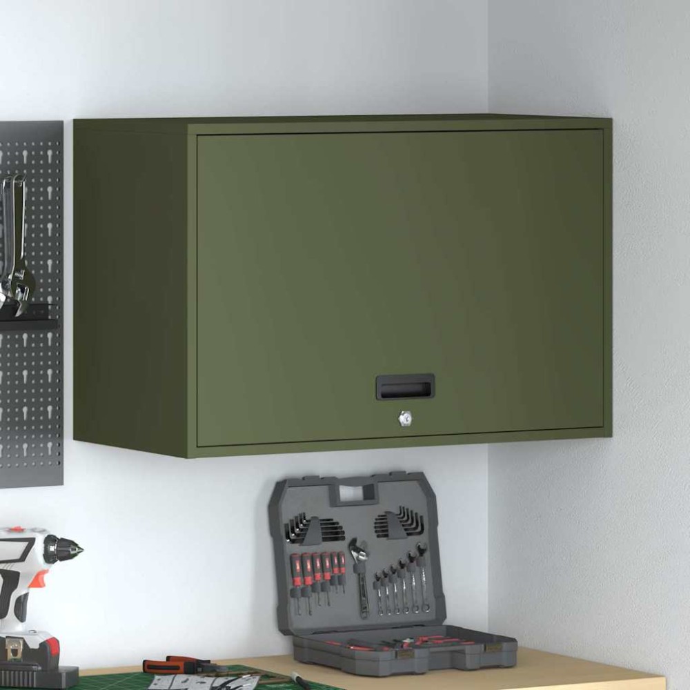 vidaXL Ντουλάπι τοίχου για γκαράζ Λαδί 80 x 40 x 53 εκ