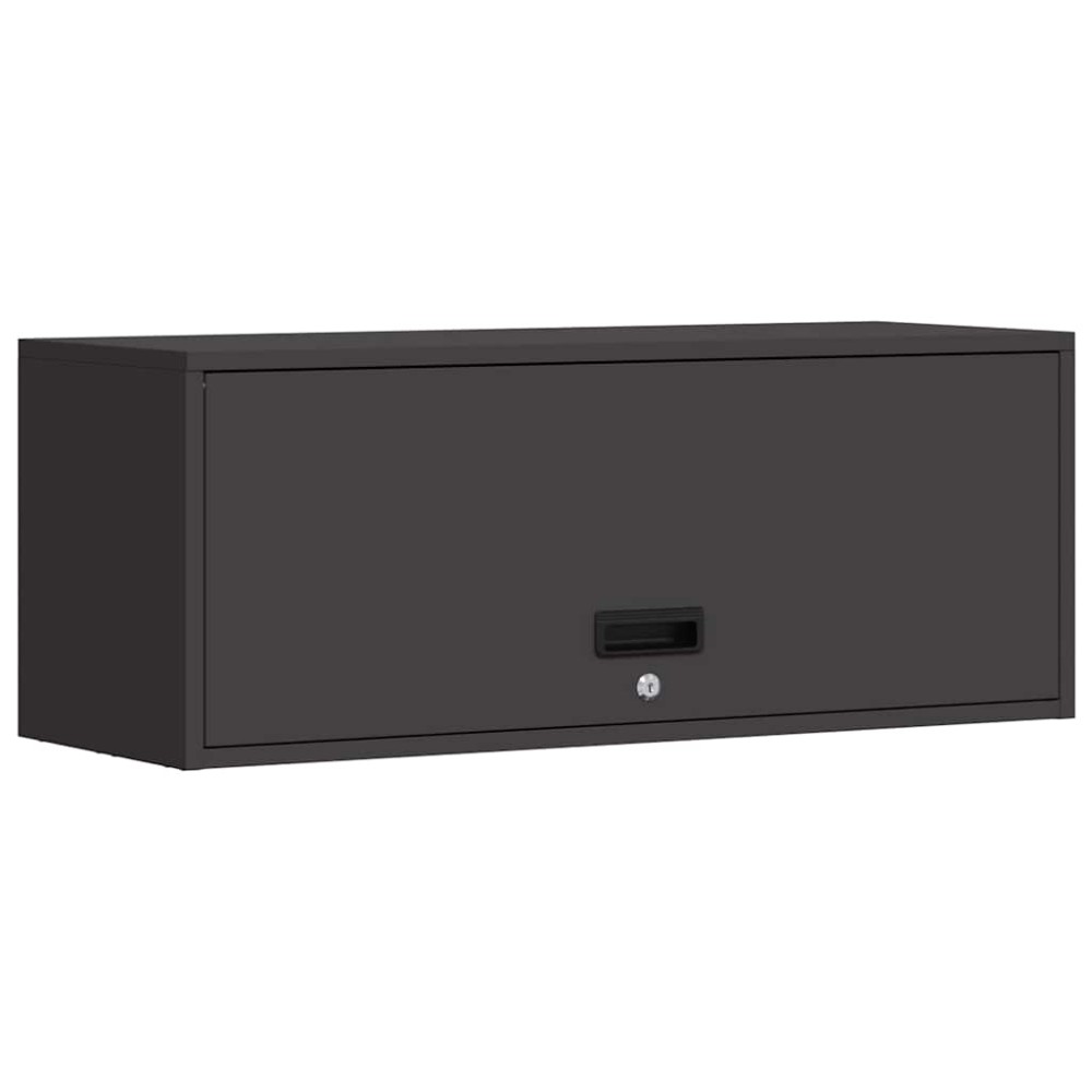 vidaXL Ντουλάπι τοίχου για γκαράζ Μαύρο 90 x 33 x 35 εκ