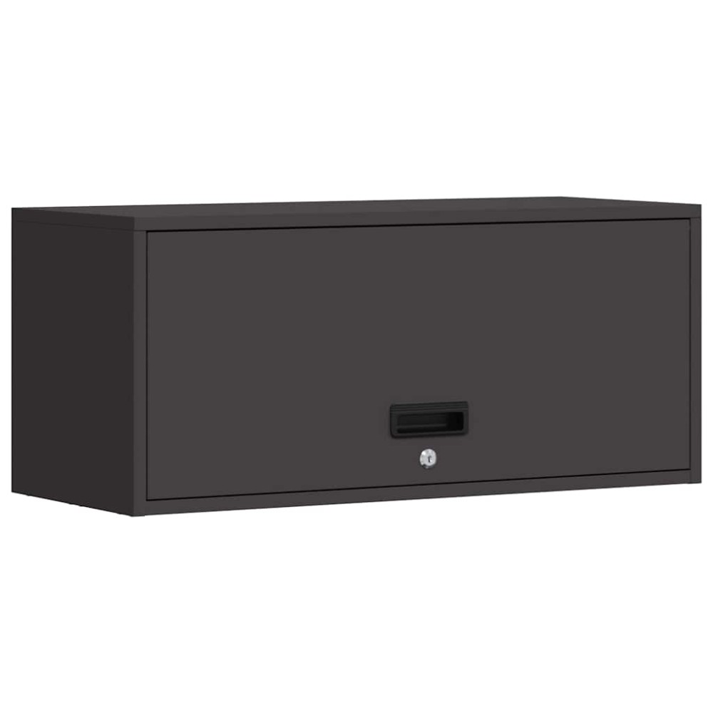 vidaXL Ντουλάπι τοίχου για γκαράζ Μαύρο 80 x 33 x 35 εκ