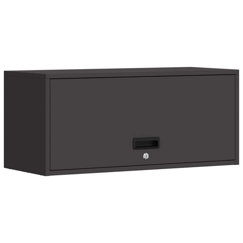 vidaXL Ντουλάπι τοίχου για γκαράζ Μαύρο 80 x 33 x 35 εκ