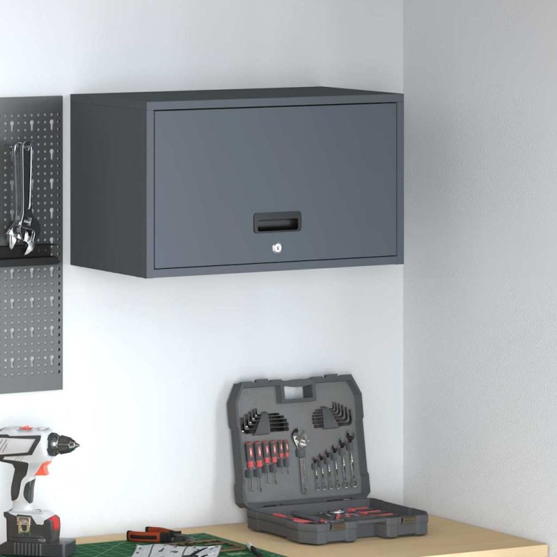 vidaXL Ντουλάπι τοίχου για γκαράζ Ανθρακί 60 x 33 x 35 εκ