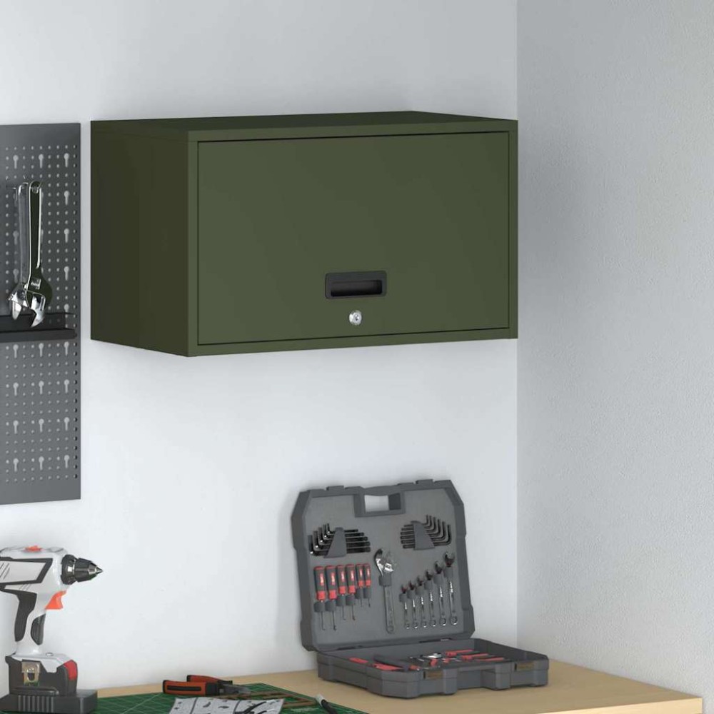vidaXL Ντουλάπι τοίχου για γκαράζ Λαδί 60 x 33 x 35 εκ