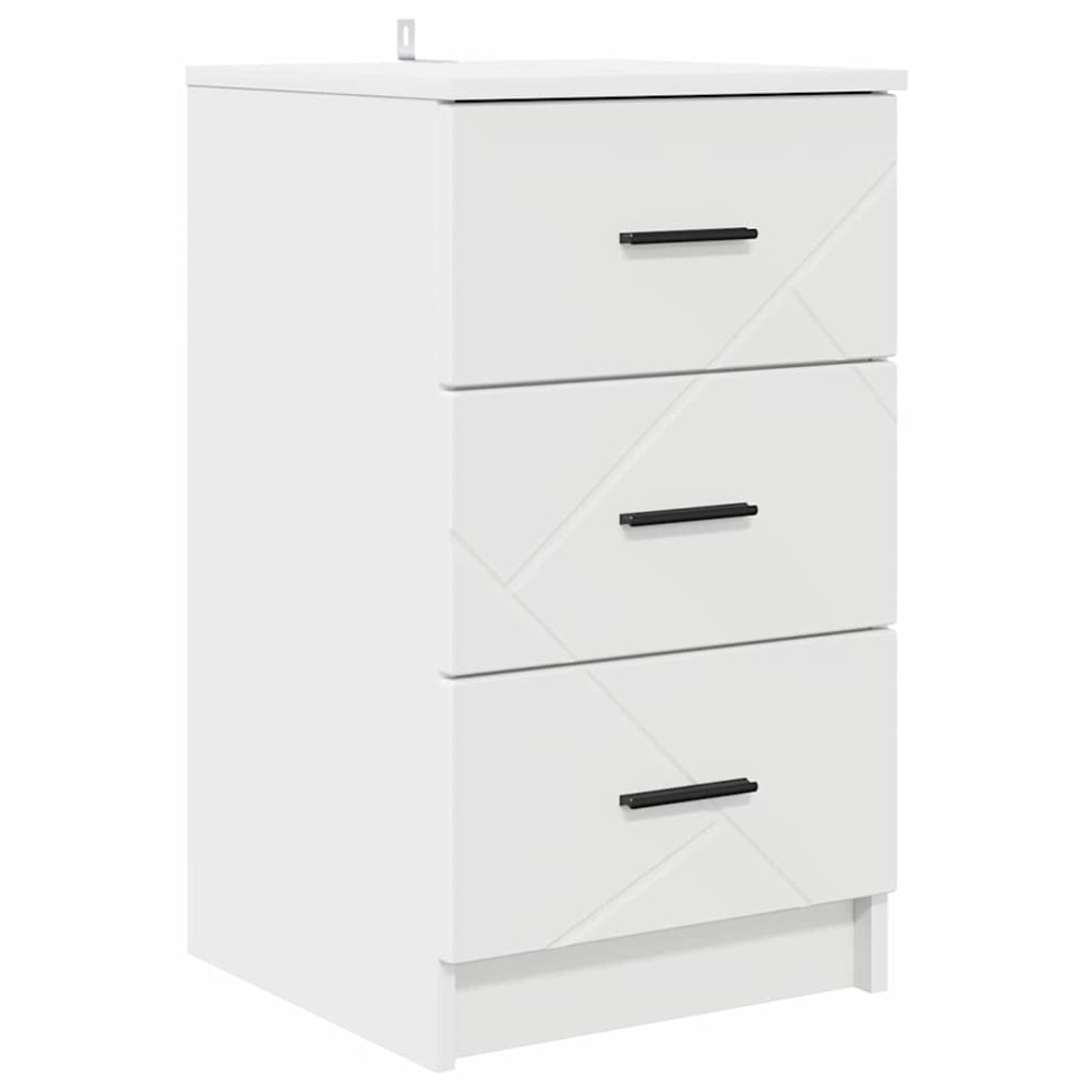 vidaXL Κομοδίνο Λευκό 38 x 38 x 66 εκ Επεξεργασμένο ξύλο