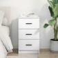 vidaXL Κομοδίνο Λευκό 38 x 38 x 66 εκ Επεξεργασμένο ξύλο