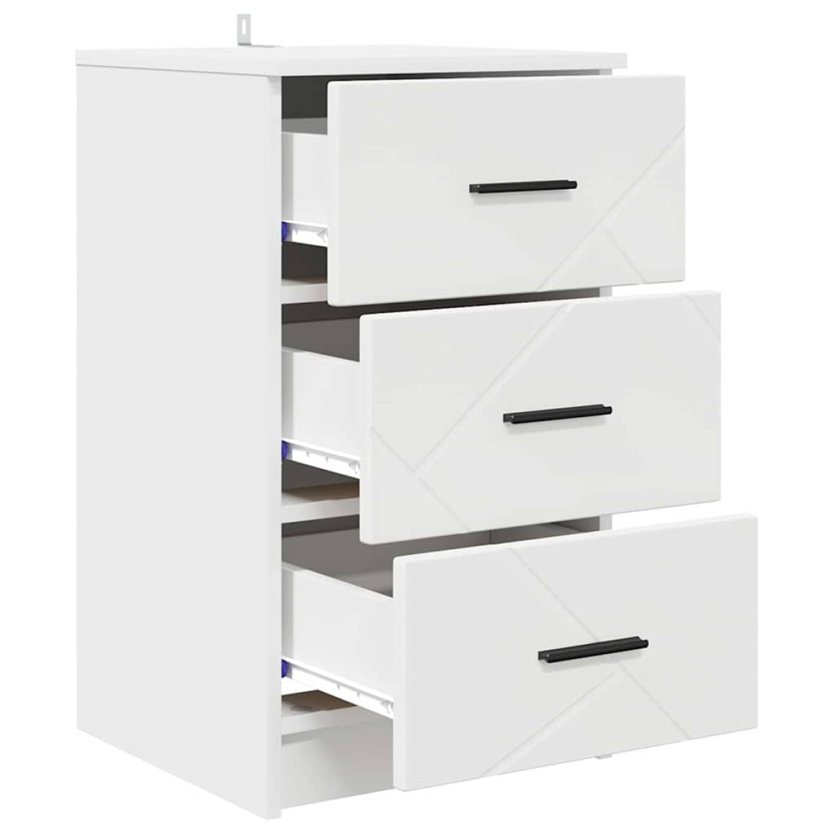 vidaXL Κομοδίνο Λευκό 38 x 38 x 66 εκ Επεξεργασμένο ξύλο