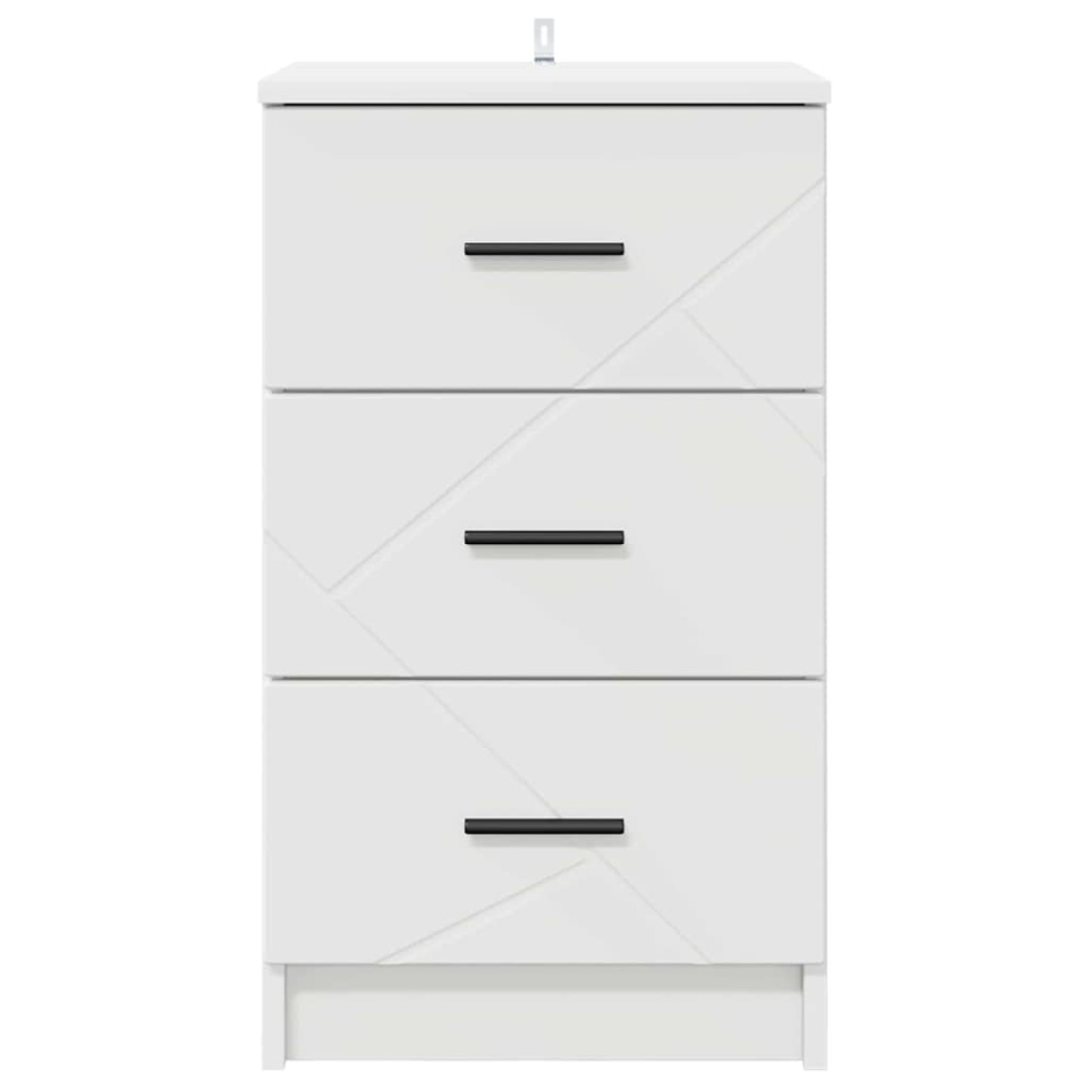 vidaXL Κομοδίνο Λευκό 38 x 38 x 66 εκ Επεξεργασμένο ξύλο