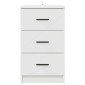 vidaXL Κομοδίνο Λευκό 38 x 38 x 66 εκ Επεξεργασμένο ξύλο