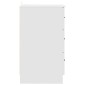 vidaXL Κομοδίνο Λευκό 38 x 38 x 66 εκ Επεξεργασμένο ξύλο