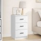 vidaXL Κομοδίνο Λευκό 38 x 38 x 66 εκ Επεξεργασμένο ξύλο