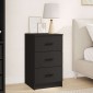 vidaXL Κομοδίνο Μαύρο 38 x 38 x 66 εκ Επεξεργασμένο ξύλο