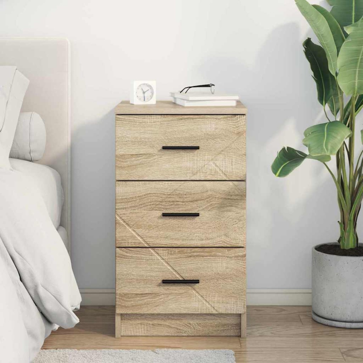 vidaXL Κομοδίνο Sonoma Δρυς 38 x 38 x 66 εκ Επεξεργασμένο ξύλο