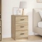 vidaXL Κομοδίνο Sonoma Δρυς 38 x 38 x 66 εκ Επεξεργασμένο ξύλο