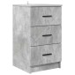 vidaXL Κομοδίνο Γκρι σκυροδέματος 38 x 38 x 66 εκ Επεξεργασμένο ξύλο