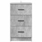 vidaXL Κομοδίνο Γκρι σκυροδέματος 38 x 38 x 66 εκ Επεξεργασμένο ξύλο
