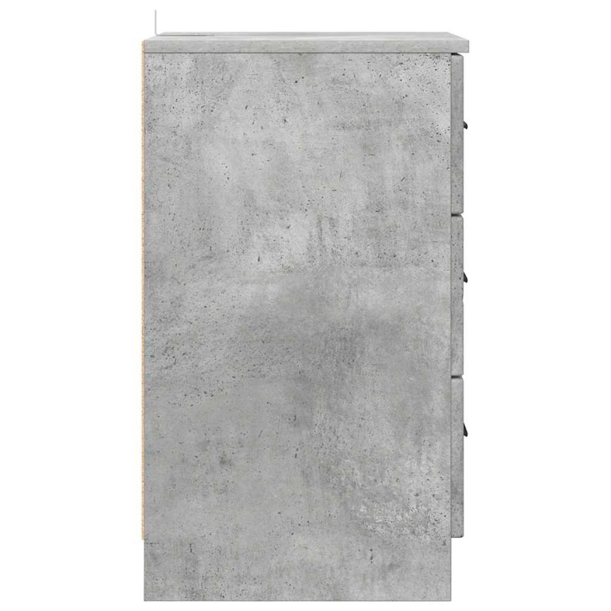 vidaXL Κομοδίνο Γκρι σκυροδέματος 38 x 38 x 66 εκ Επεξεργασμένο ξύλο