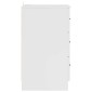 vidaXL Κομοδίνο Γυαλιστερό λευκό 38 x 38 x 66 εκ Επεξεργασμένο ξύλο