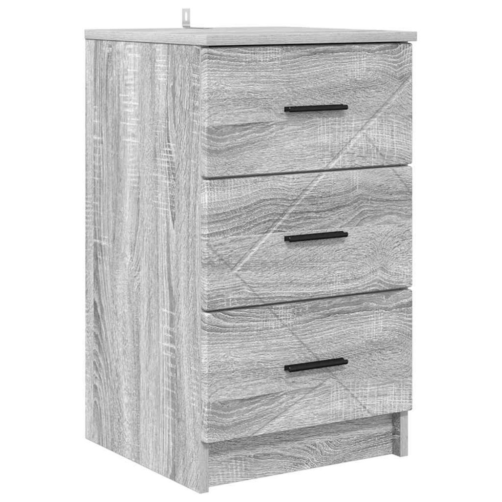 vidaXL Κομοδίνο Γκρι sonoma 38 x 38 x 66 εκ Επεξεργασμένο ξύλο