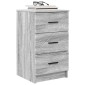 vidaXL Κομοδίνο Γκρι sonoma 38 x 38 x 66 εκ Επεξεργασμένο ξύλο