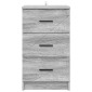 vidaXL Κομοδίνο Γκρι sonoma 38 x 38 x 66 εκ Επεξεργασμένο ξύλο