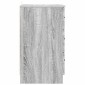 vidaXL Κομοδίνο Γκρι sonoma 38 x 38 x 66 εκ Επεξεργασμένο ξύλο