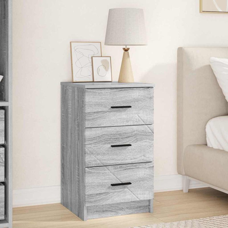 vidaXL Κομοδίνο Γκρι sonoma 38 x 38 x 66 εκ Επεξεργασμένο ξύλο