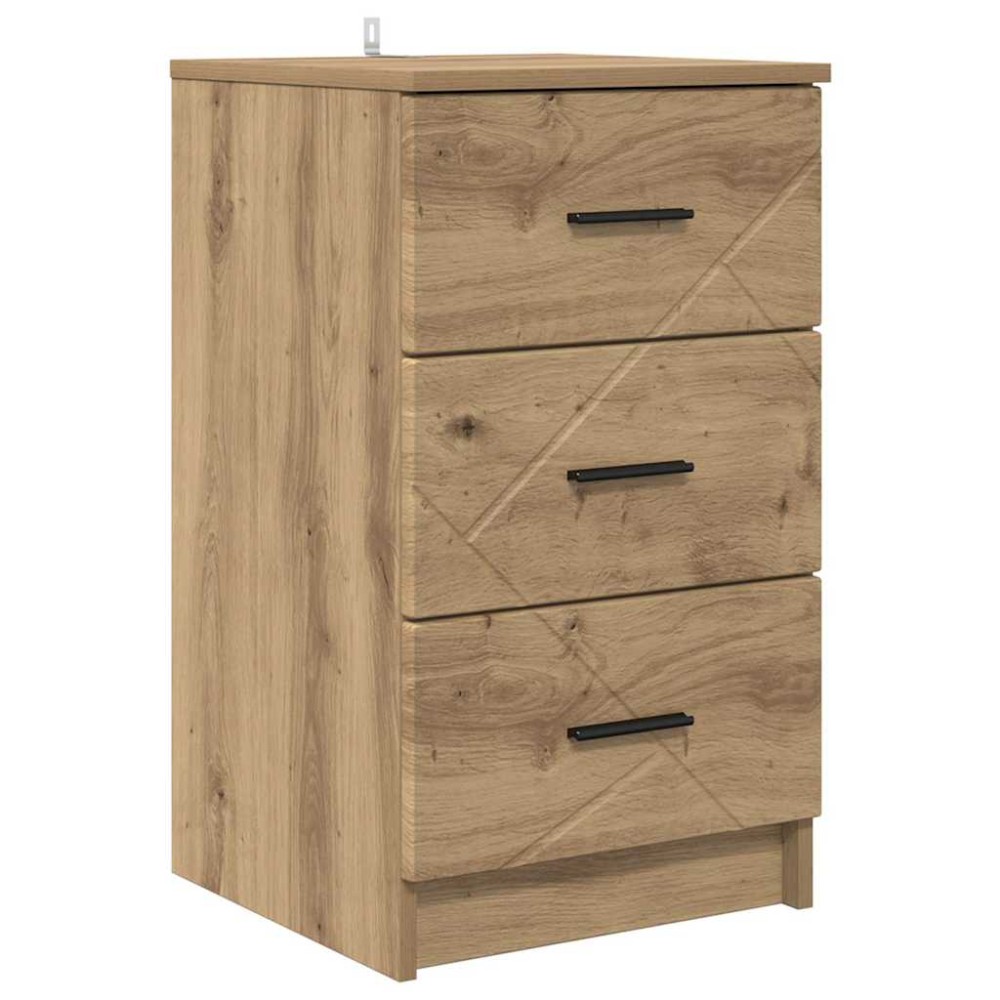 vidaXL Κομοδίνο artisan δρυς 38 x 38 x 66 εκ Επεξεργασμένο ξύλο