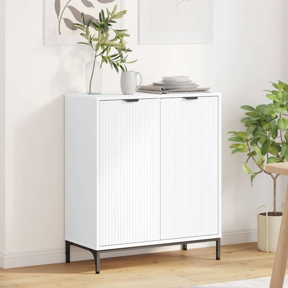 vidaXL Πλαϊνό γραφείο Λευκό 69,5 x 33 x 82 εκ. Επεξεργασμένο Ξύλο