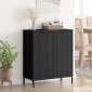 vidaXL Πλαϊνό γραφείο Μαύρο 69,5 x 33 x 82 εκ. Επεξεργασμένο Ξύλο