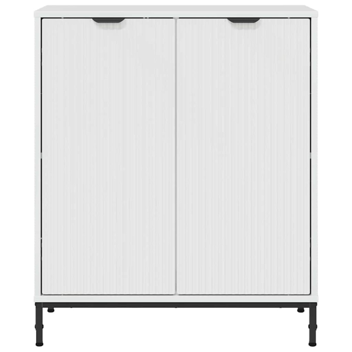 vidaXL Πλαϊνό γραφείο Υψηλής γυαλάδας λευκό 69,5 x 33 x 82 εκ.