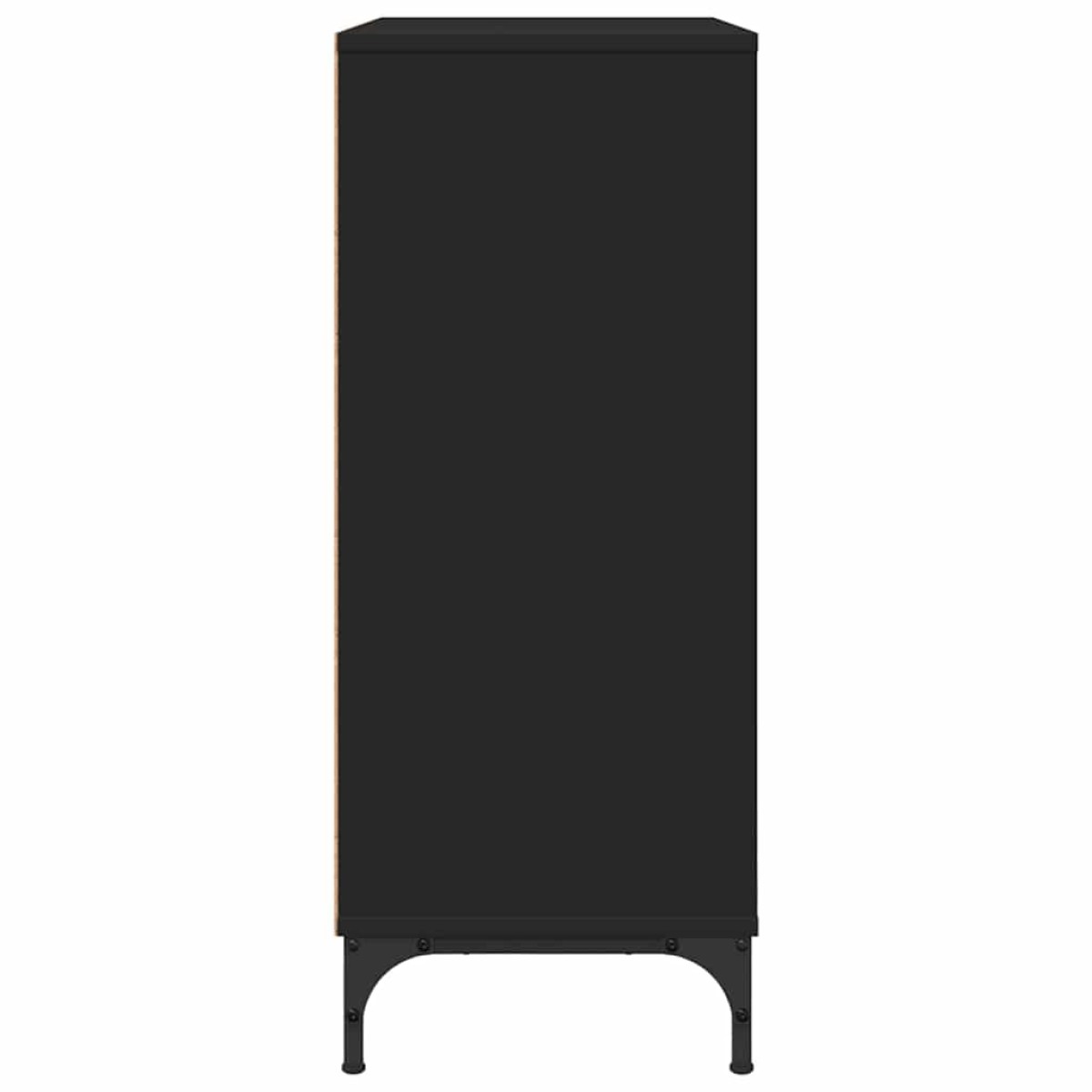 vidaXL Πλαϊνό γραφείο Μαύρο 79,5 x 33 x 82 εκ Επεξεργασμένο ξύλο
