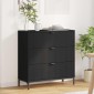 vidaXL Πλαϊνό γραφείο Μαύρο 79,5 x 33 x 82 εκ Επεξεργασμένο ξύλο