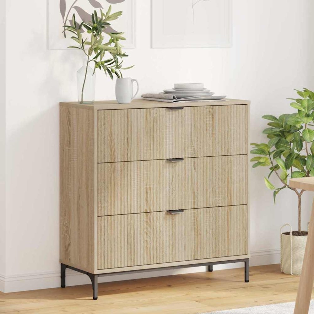 vidaXL Πλαϊνό γραφείο Δρύς Sonoma 79,5 x 33 x 82 εκ Επεξεργασμένο Ξύλο