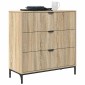 vidaXL Πλαϊνό γραφείο Δρύς Sonoma 79,5 x 33 x 82 εκ Επεξεργασμένο Ξύλο