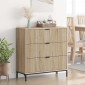 vidaXL Πλαϊνό γραφείο Δρύς Sonoma 79,5 x 33 x 82 εκ Επεξεργασμένο Ξύλο