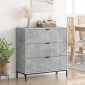 vidaXL Πλαϊνό γραφείο Σκυρόδεμα Γκρι 79,5 x 33 x 82 εκ