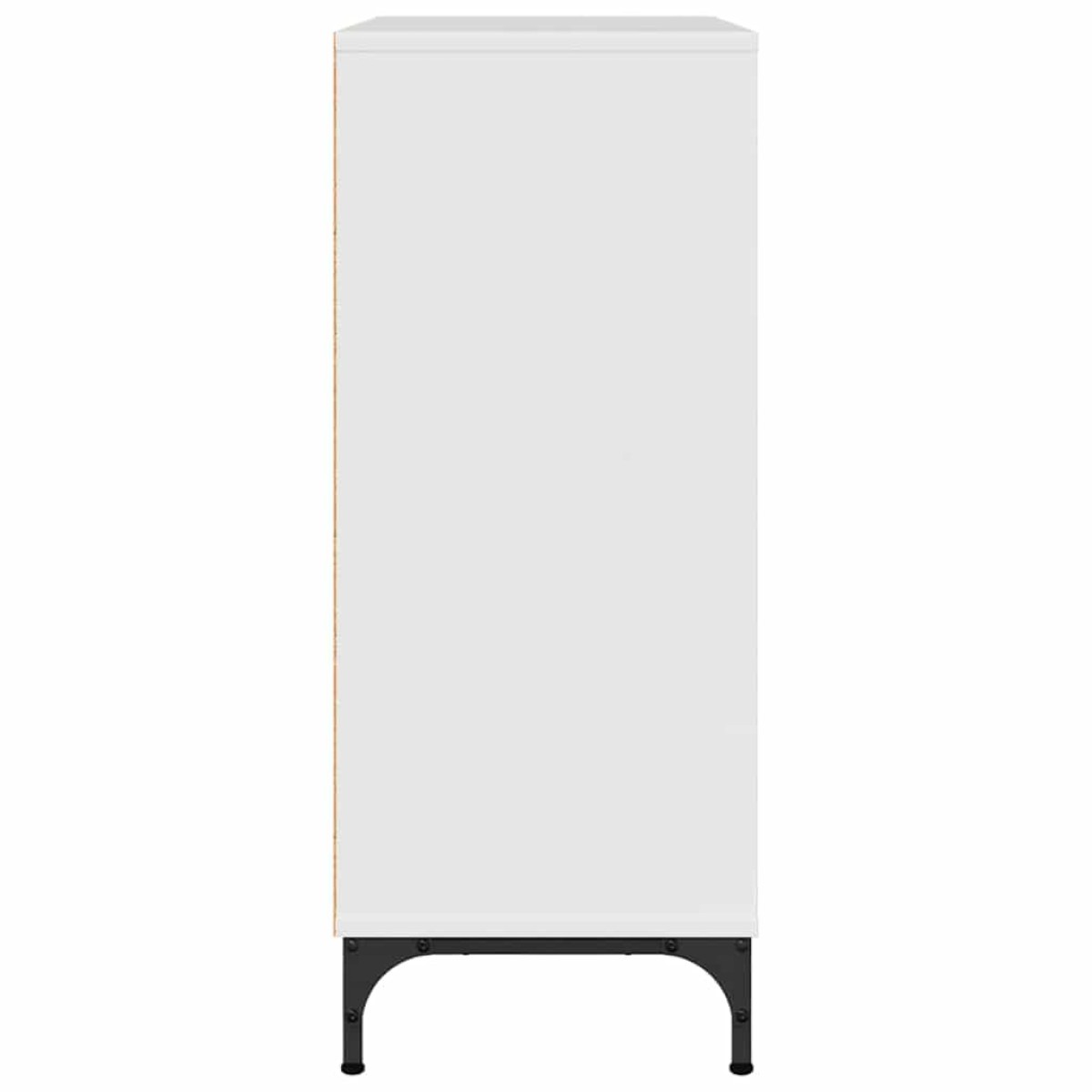 vidaXL Πλαϊνό γραφείο Υψηλής γυαλάδας λευκό 79,5 x 33 x 82 εκ