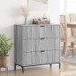 vidaXL Πλαϊνό γραφείο Γκρίζο Σονομα 79,5 x 33 x 82 εκ