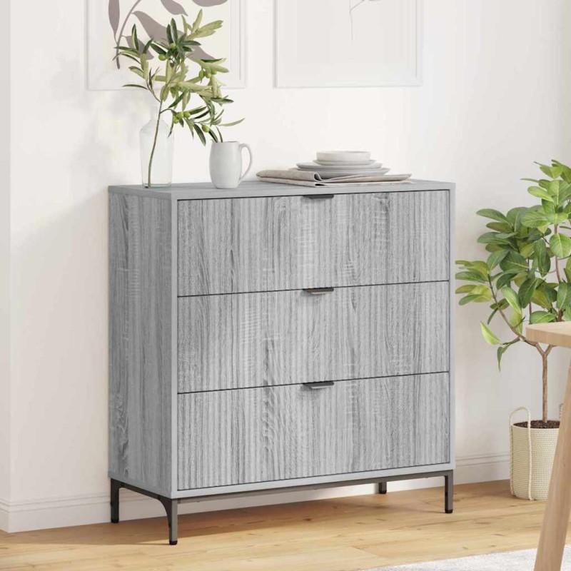 vidaXL Πλαϊνό γραφείο Γκρίζο Σονομα 79,5 x 33 x 82 εκ