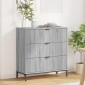 vidaXL Πλαϊνό γραφείο Γκρίζο Σονομα 79,5 x 33 x 82 εκ