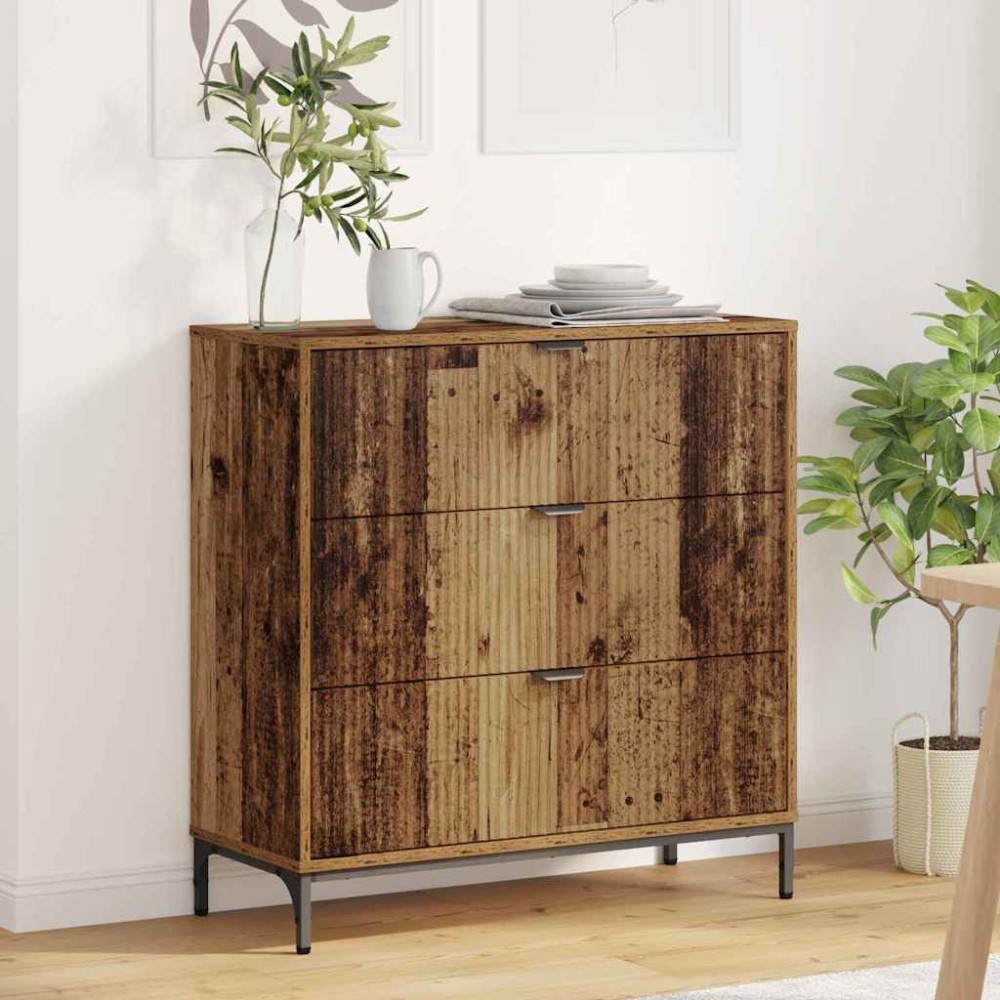 vidaXL Πλαϊνό γραφείο Παλιό ξύλο 79,5 x 33 x 82 εκ Επεξεργασμένο Ξύλο