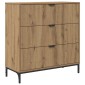 vidaXL Πλαϊνό γραφείο Artisan Oak 79,5 x 33 x 82 εκ Επεξεργασμένο ξύλο