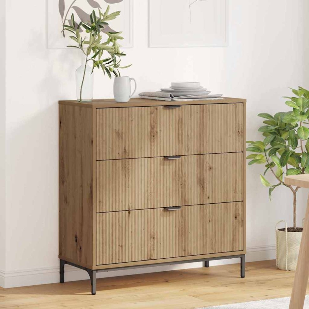 vidaXL Πλαϊνό γραφείο Artisan Oak 79,5 x 33 x 82 εκ Επεξεργασμένο ξύλο