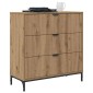 vidaXL Πλαϊνό γραφείο Artisan Oak 79,5 x 33 x 82 εκ Επεξεργασμένο ξύλο