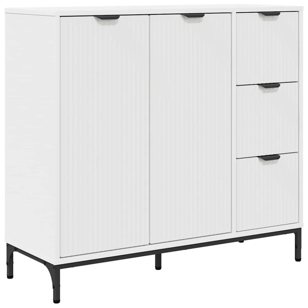 vidaXL Πλαϊνό γραφείο Λευκό 89,5 x 33 x 82 εκ. Επεξεργασμένο Ξύλο