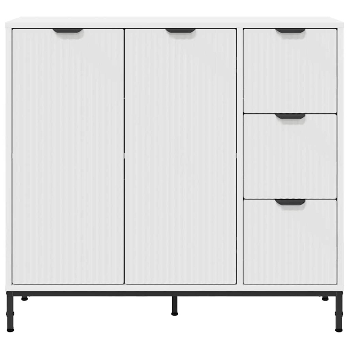 vidaXL Πλαϊνό γραφείο Λευκό 89,5 x 33 x 82 εκ. Επεξεργασμένο Ξύλο
