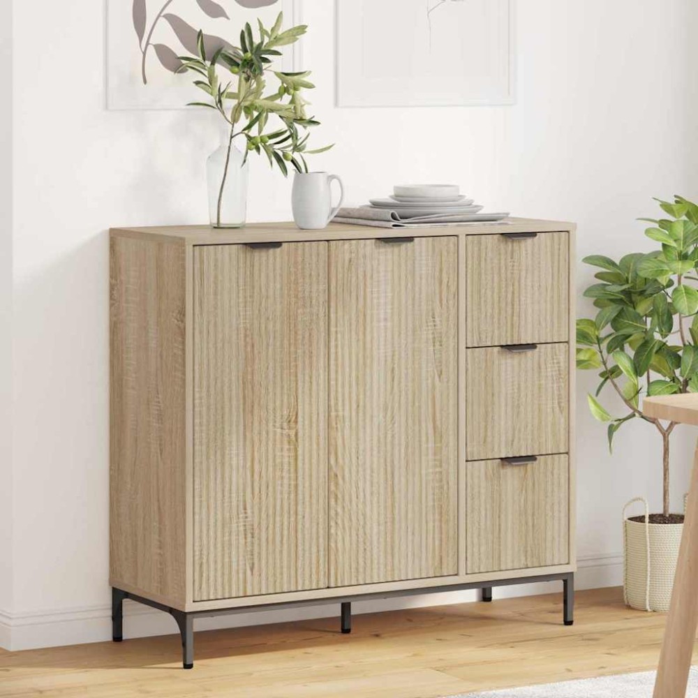 vidaXL Πλαϊνό γραφείο Δρύς Sonoma 89,5 x 33 x 82 εκ.