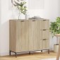 vidaXL Πλαϊνό γραφείο Δρύς Sonoma 89,5 x 33 x 82 εκ.