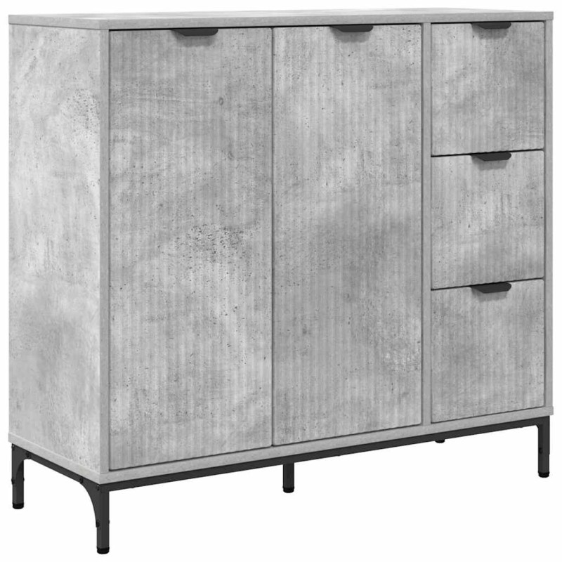 vidaXL Πλαϊνό γραφείο Σκυρόδεμα Γκρι 89,5 x 33 x 82 εκ.