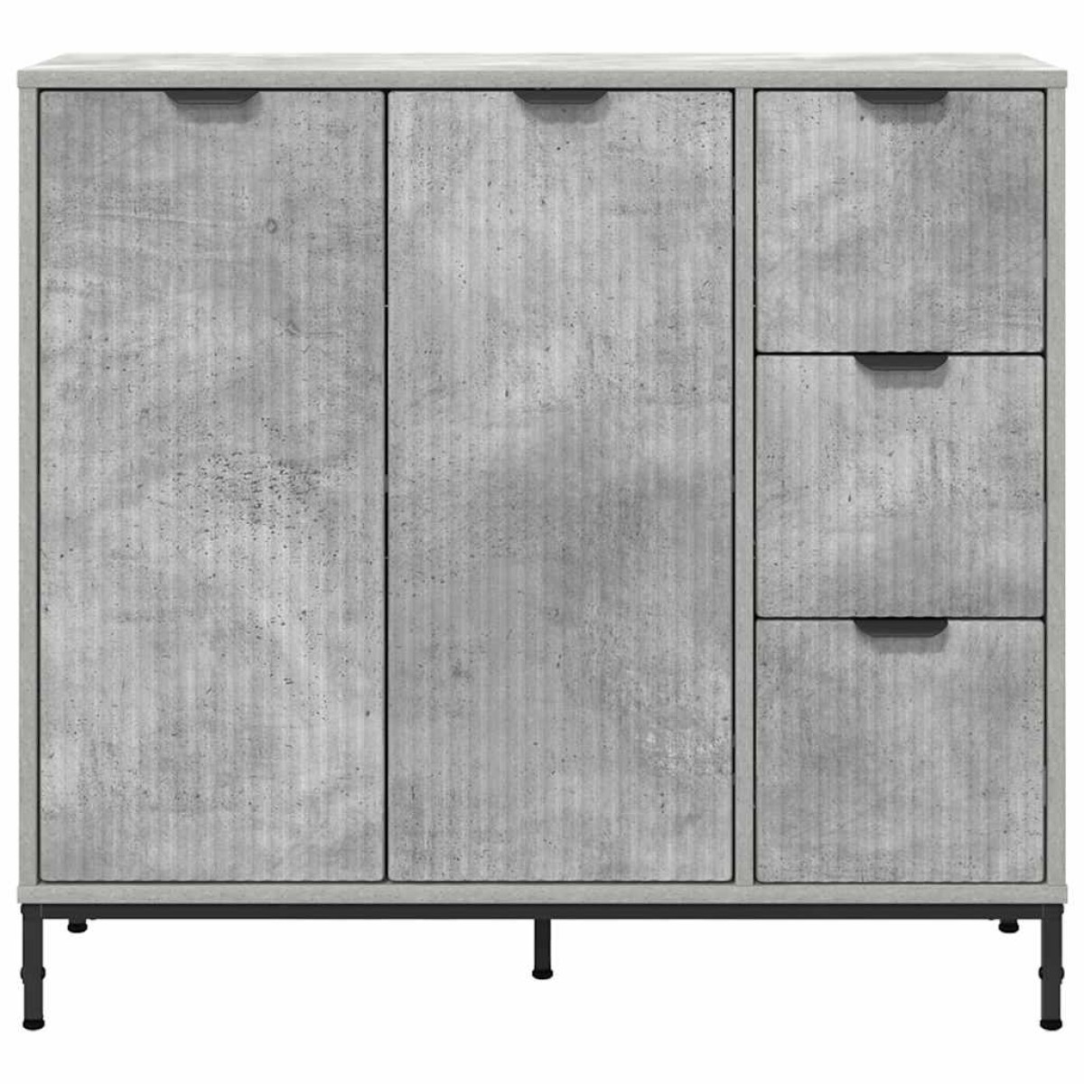 vidaXL Πλαϊνό γραφείο Σκυρόδεμα Γκρι 89,5 x 33 x 82 εκ.